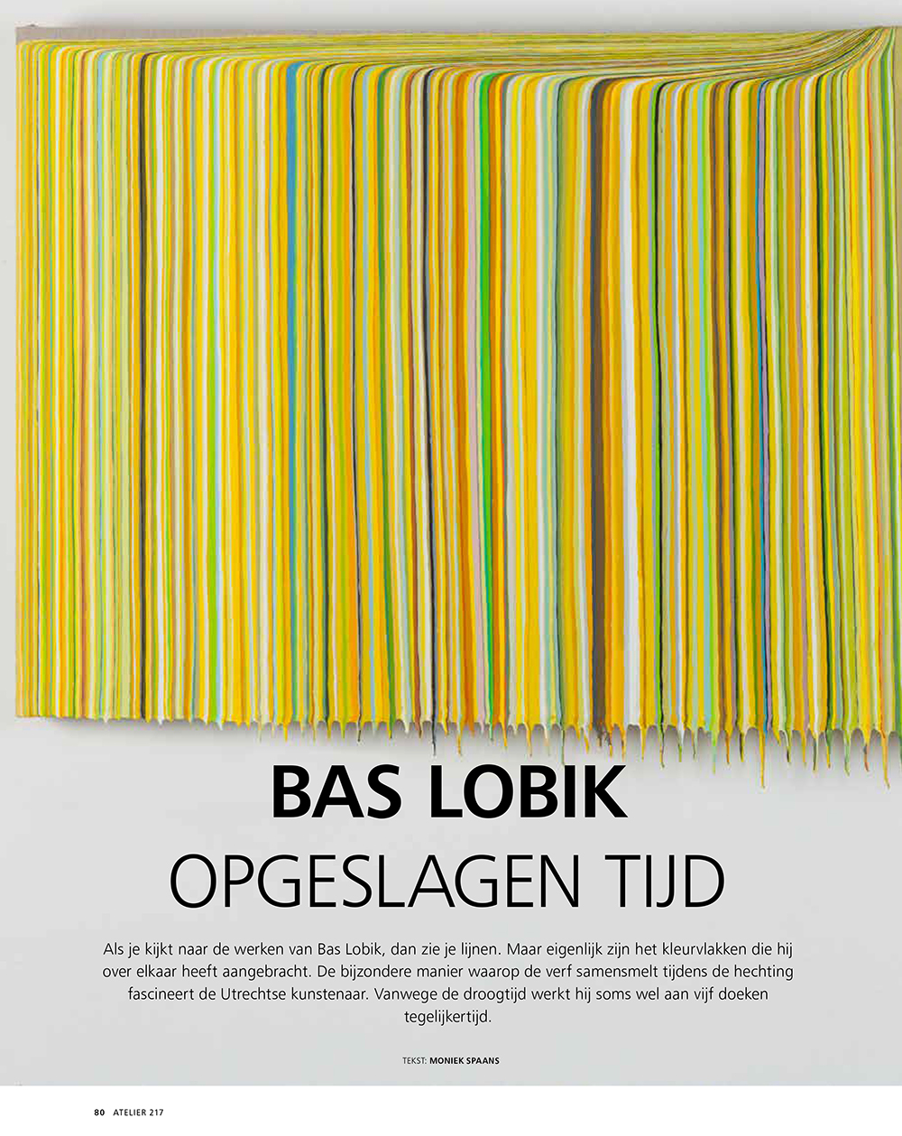 Bas Lobik | Opgeslagen tijd | Atelier Magazine